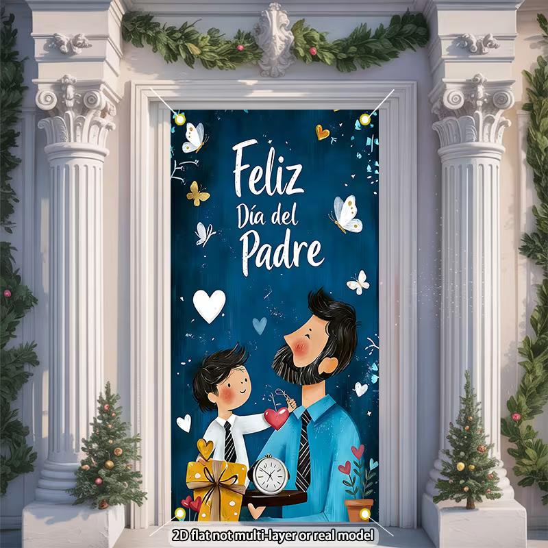 2D Blue Spanish Father s Day Door Cover with Butterflies & Hearts 47.2x31.5inch/120*80cm
2D Blue Spanish Father s Day Door Cover with Butterflies & Hearts 47.2x31.5inch/120*80cm