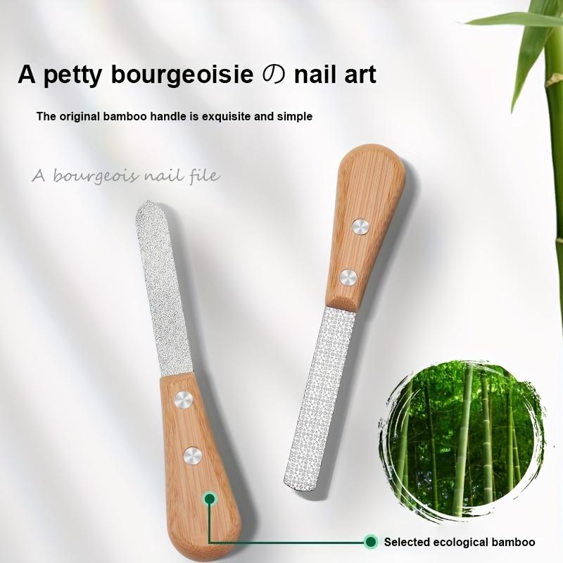 Bamboo Handle Professional-Grade Double-Sided Nail Files Stainless Steel Manicure Pedicure Grooming for Perfect Finger Toe Nail
Bamboo Handle Professional-Grade Double-Sided Nail Files Stainless Steel Manicure Pedicure Grooming for Perfect Finger Toe Nail