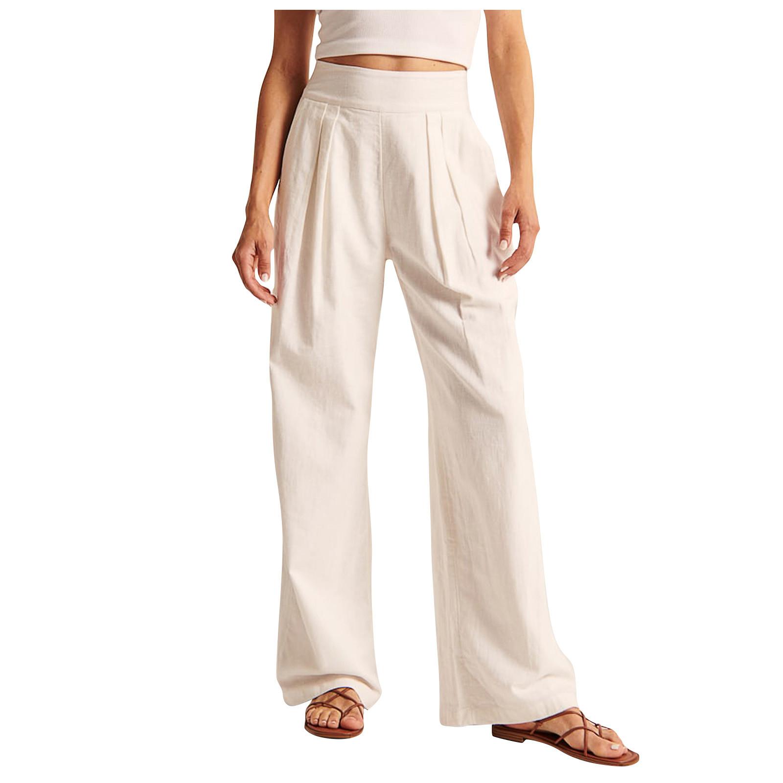 Women S Summer Linen Blend Ultra Wide-Leg Pant Long Slacks High Waist Trousers Pocket XL білий
Women S Summer Linen Blend Ultra Wide-Leg Pant Long Slacks High Waist Trousers Pocket XL білий