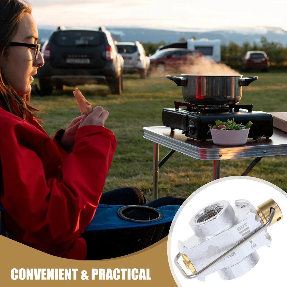 Efficient Camping Gas Adapter Valve Leak-proof Gas Refill Adapter Flat Tank Conversion Adapter BBQ срібний
Efficient Camping Gas Adapter Valve Leak-proof Gas Refill Adapter Flat Tank Conversion Adapter BBQ срібний