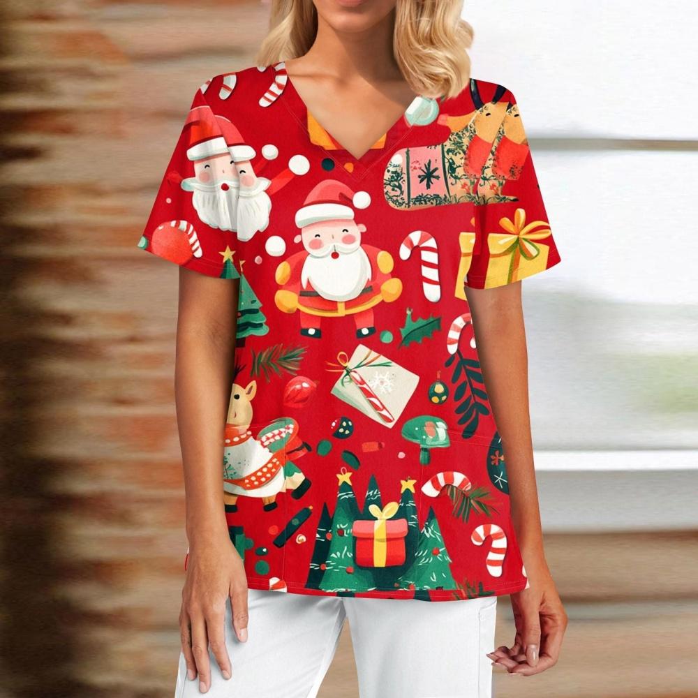 Christmas snowman Uniforms Woman Cartoon 3D Print Fashion V-Neck Nurse Summer Short Sleeve with Pockets Clinical Uniform Woman L
Christmas snowman Uniforms Woman Cartoon 3D Print Fashion V-Neck Nurse Summer Short Sleeve with Pockets Clinical Uniform Woman L