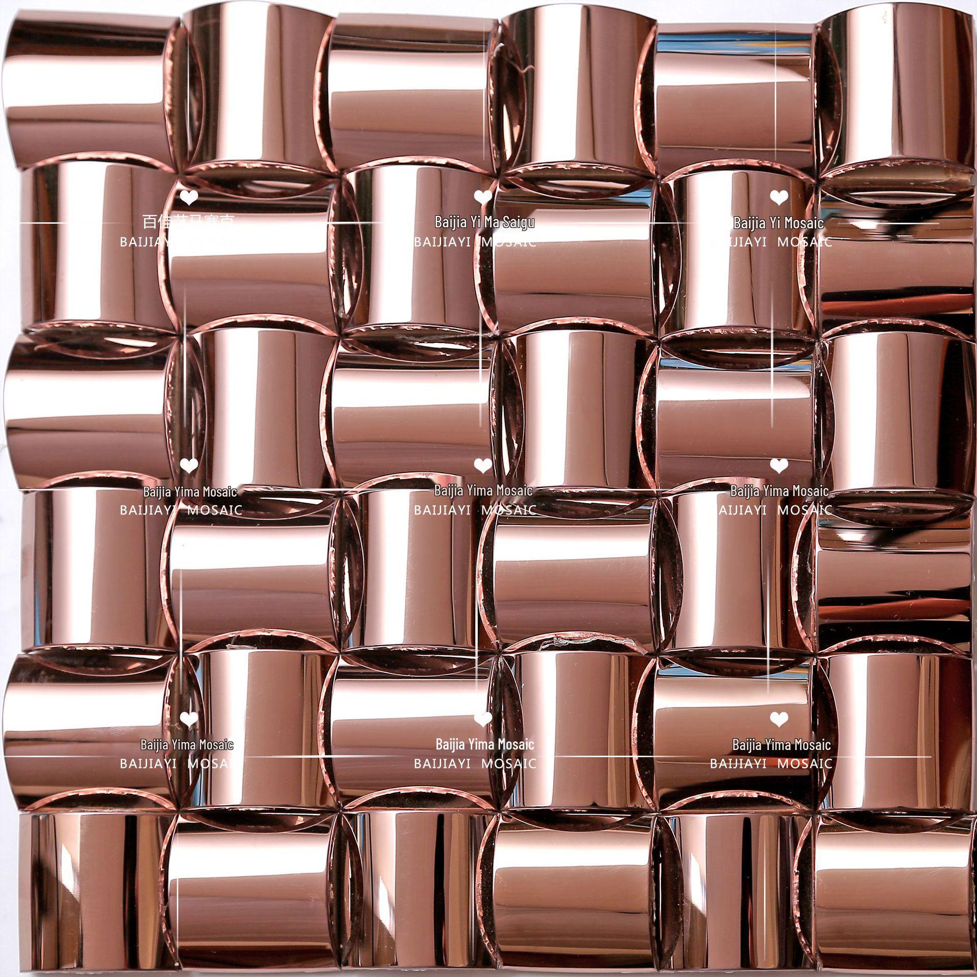 Arched Stainless Steel Mosaic Tiles in Gold for TV Wall, Living Room, or Bar Counter 50x50 cm
Arched Stainless Steel Mosaic Tiles in Gold for TV Wall, Living Room, or Bar Counter 50x50 cm