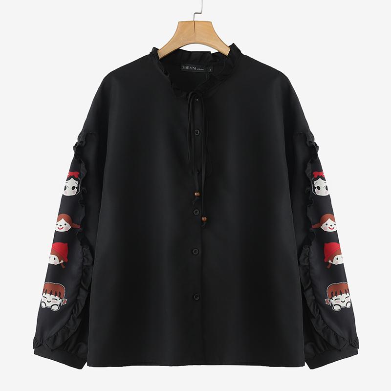 ZANZEA Женская повседневная блузка с круглым вырезом, принтом, пэчворком, длинными рукавами S чёрный
ZANZEA Женская повседневная блузка с круглым вырезом, принтом, пэчворком, длинными рукавами S чёрный