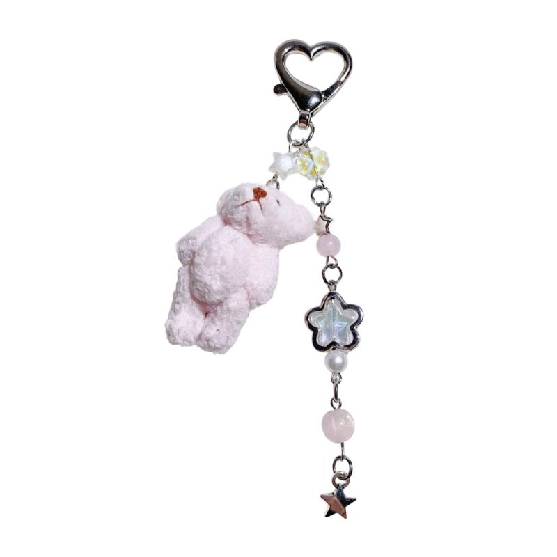 Fashionable Soft Plush Bear Keyring with Bead Chain Colorful Bag Pendant Accessory Beaded Animal Charn Ornament for Girls
Fashionable Soft Plush Bear Keyring with Bead Chain Colorful Bag Pendant Accessory Beaded Animal Charn Ornament for Girls