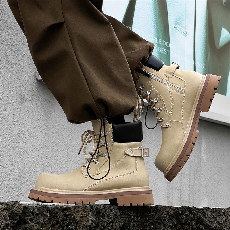 New men s high-top Martin shoes platform-soled heightening trend fashionable versatile large-size tooling boots men s shoes 66590-J 38
New men s high-top Martin shoes platform-soled heightening trend fashionable versatile large-size tooling boots men s shoes 66590-J 38