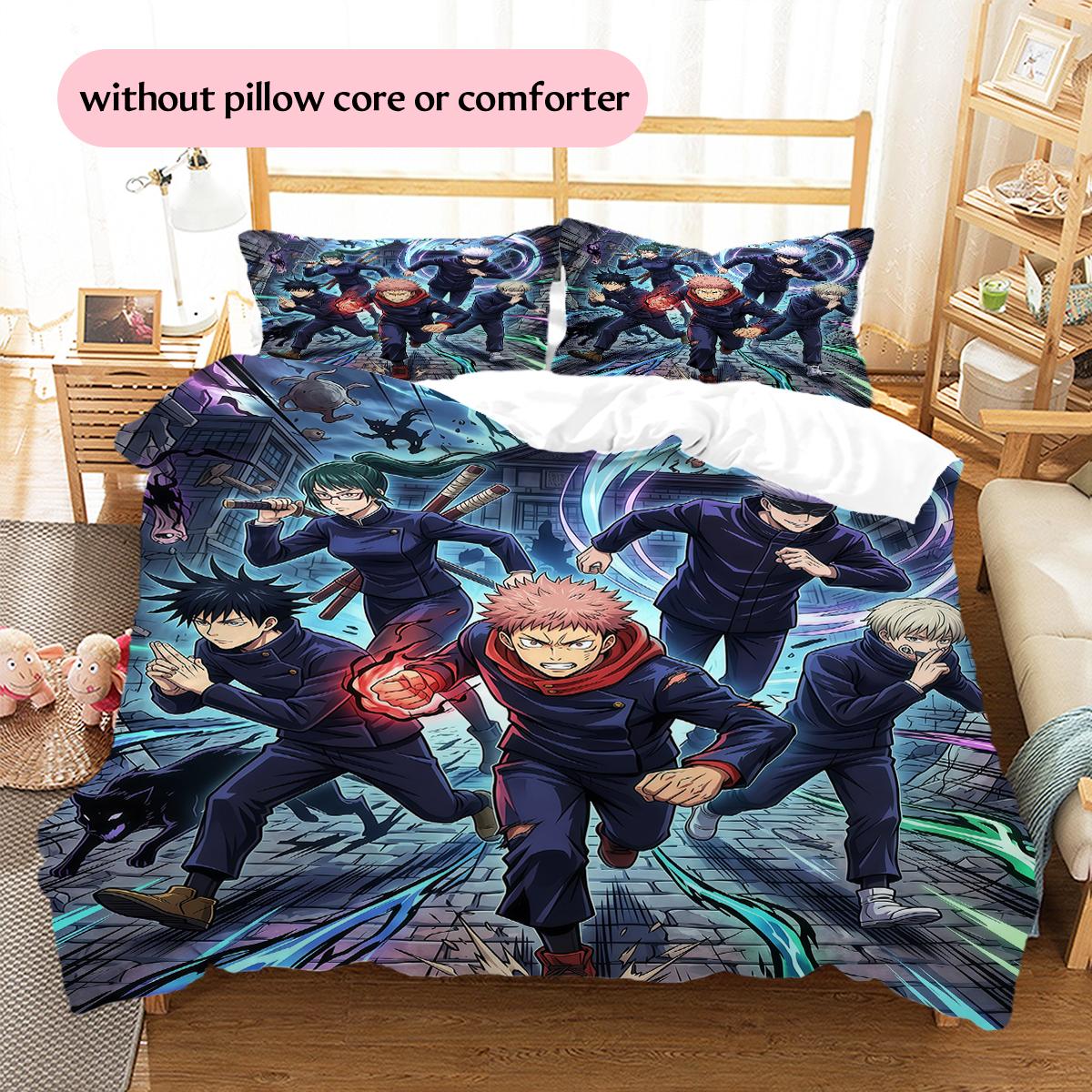 Dark Jujutsu Kaisen Pattern Bedding Quilt Set Home Decoration Gift (1 * duvet cover + 2 * pillowcase without core) 135x200cm
Dark Jujutsu Kaisen Pattern Bedding Quilt Set Home Decoration Gift (1 * duvet cover + 2 * pillowcase without core) 135x200cm