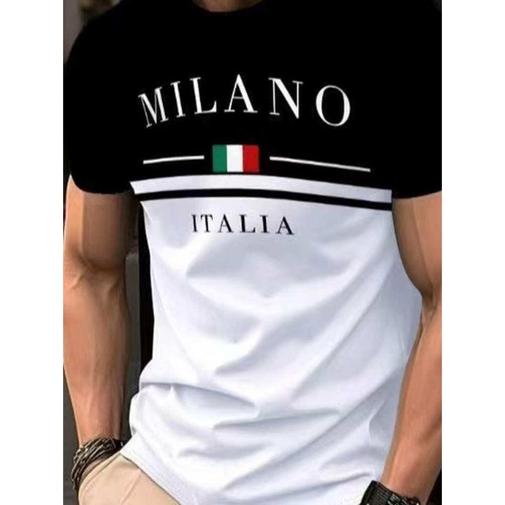 Men s round neck short sleeved T-shirt with 3D digital printing for sports and fashion XS
Men s round neck short sleeved T-shirt with 3D digital printing for sports and fashion XS