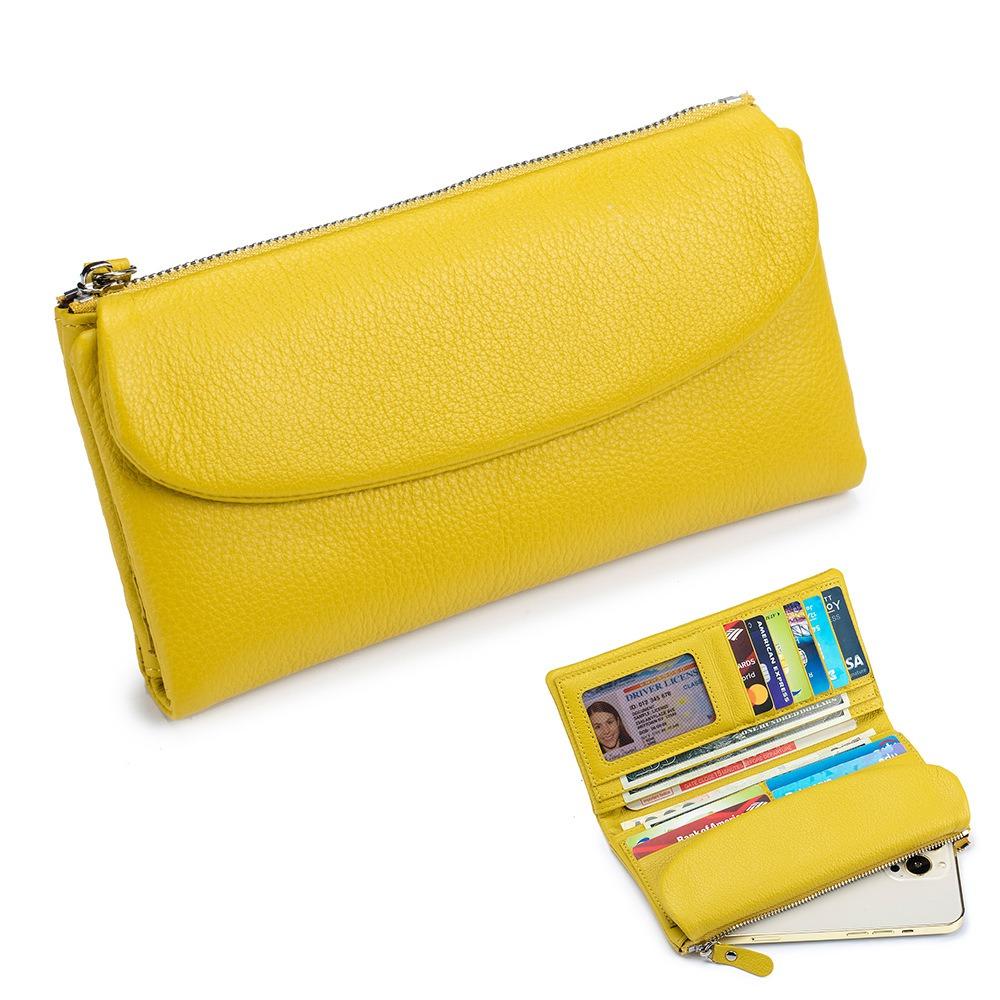 Solid Colour Long Genuine Cowhide Long Wallet Functional Clutch Wallet Coin Wallet Money Clip жовтий
Solid Colour Long Genuine Cowhide Long Wallet Functional Clutch Wallet Coin Wallet Money Clip жовтий