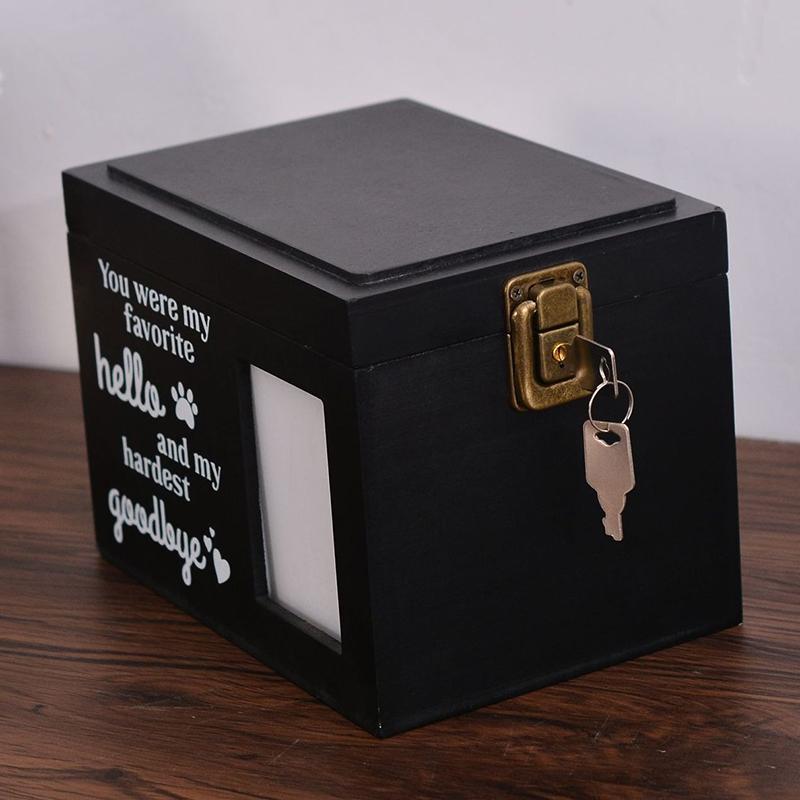 Solid Wood Pet Ashes Urn Memorials Funeral Dog Urn Ashes Cremation Keepsake Wooden Pets Ash Urns Passed Cats with Photo Frame
Solid Wood Pet Ashes Urn Memorials Funeral Dog Urn Ashes Cremation Keepsake Wooden Pets Ash Urns Passed Cats with Photo Frame