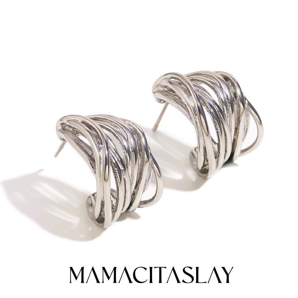MamacitaSlay 316L Stainless Steel Multi Layer C Shaped Earrings Commuting Waterproof Jewelry Women s 18K Gold-plated Earrings срібний
MamacitaSlay 316L Stainless Steel Multi Layer C Shaped Earrings Commuting Waterproof Jewelry Women s 18K Gold-plated Earrings срібний