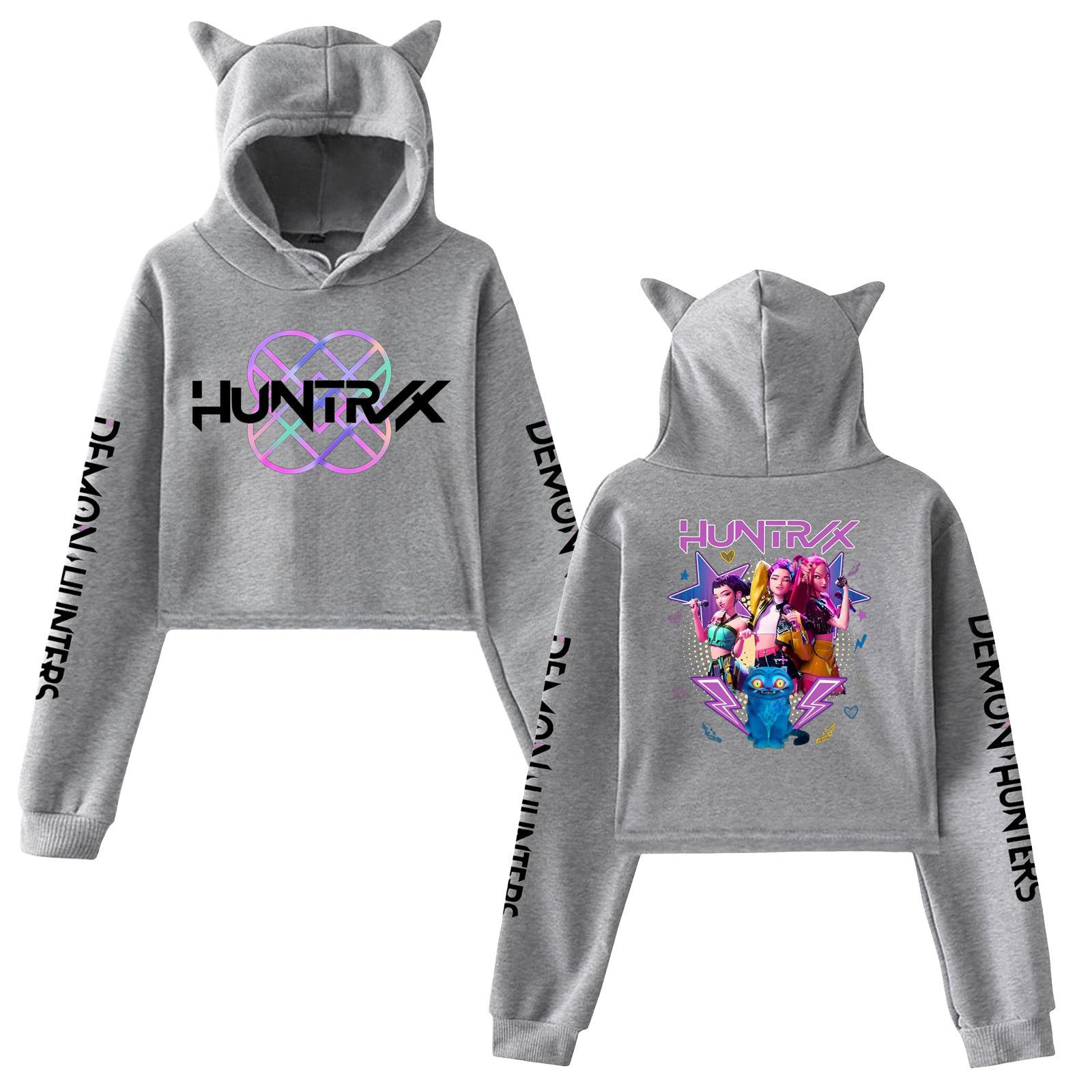 Kpop Demon Hunters Huntrix Crop Tops Cat Ears Sweatshirt Long Sleeve Girls Fashion Hoodie XXS сірий
Kpop Demon Hunters Huntrix Crop Tops Cat Ears Sweatshirt Long Sleeve Girls Fashion Hoodie XXS сірий