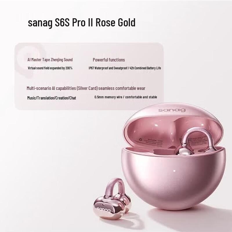 SANAG S6S Pro II Open-Ear Clip Bluetooth Sport Headphones
SANAG S6S Pro II Open-Ear Clip Bluetooth Sport Headphones