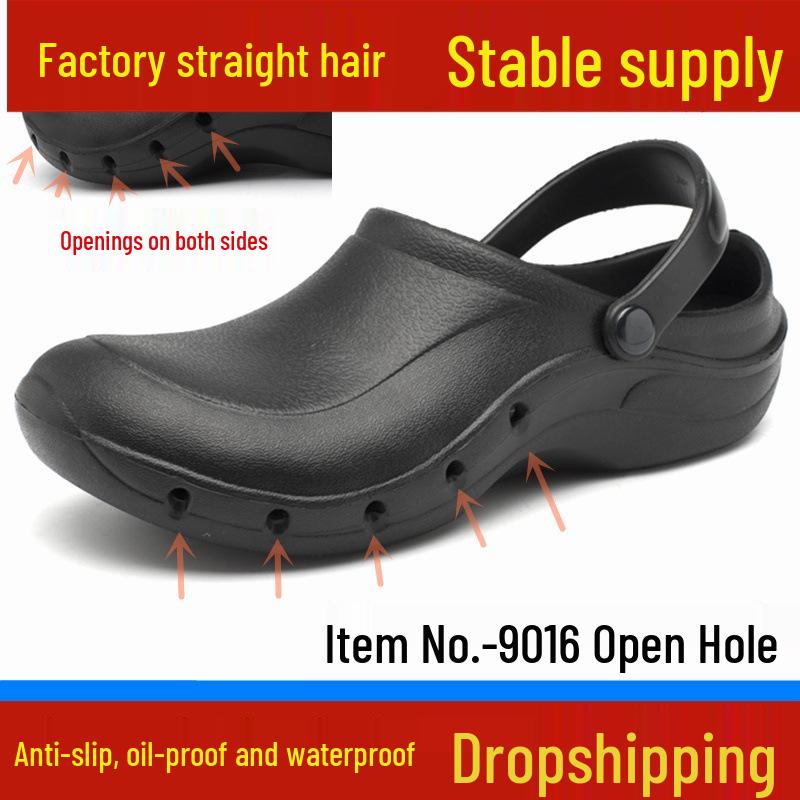 WAKO Нескользящая обувь для поваров - Водонепроницаемая и маслостойкая рабочая обувь для кухни для отеля, ресторана и многого другого. 43 чёрный