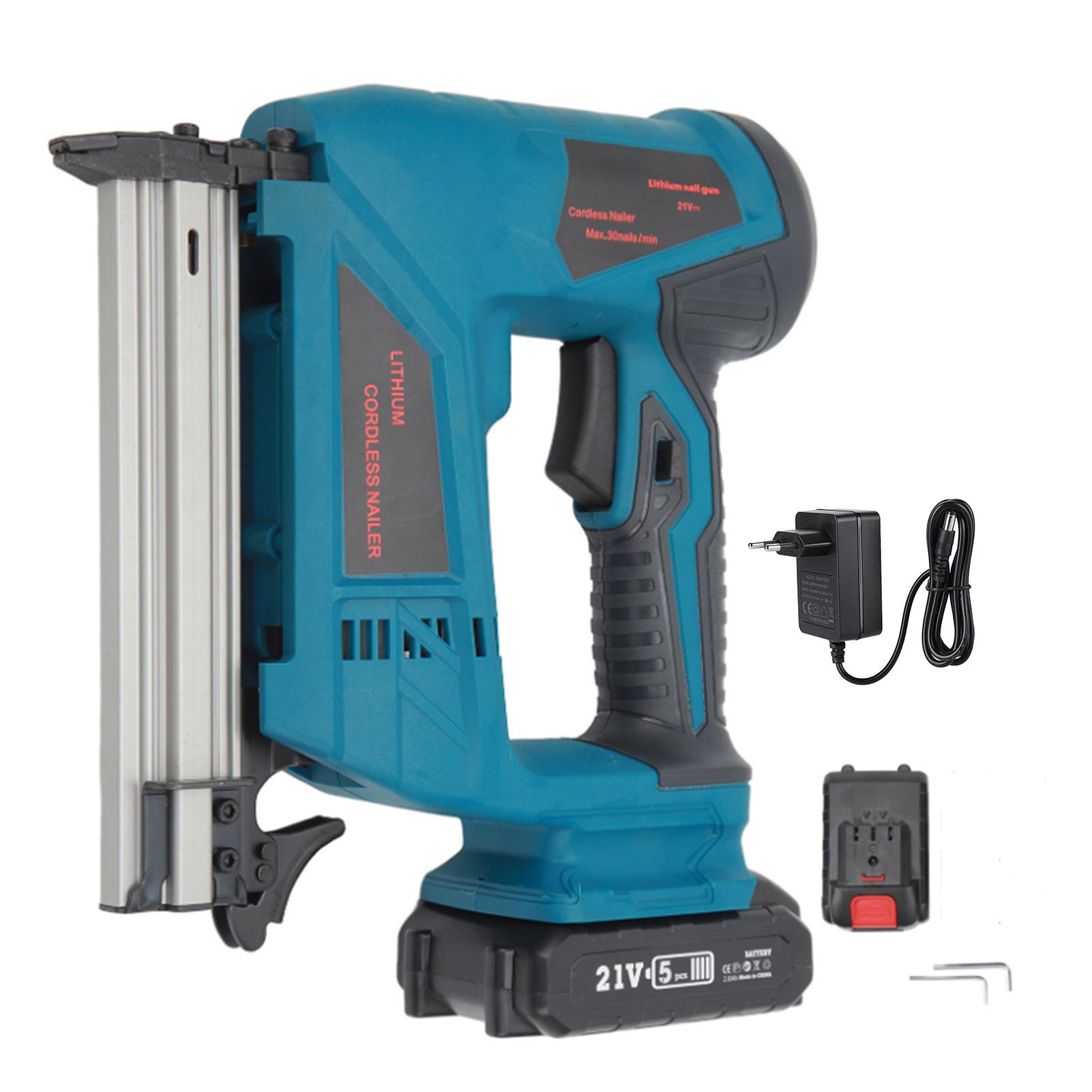 Cordless Brad Nailer Kit with Battery Charger Lithium Electric Nail Gun Binding Furniture Frames
Cordless Brad Nailer Kit with Battery Charger Lithium Electric Nail Gun Binding Furniture Frames