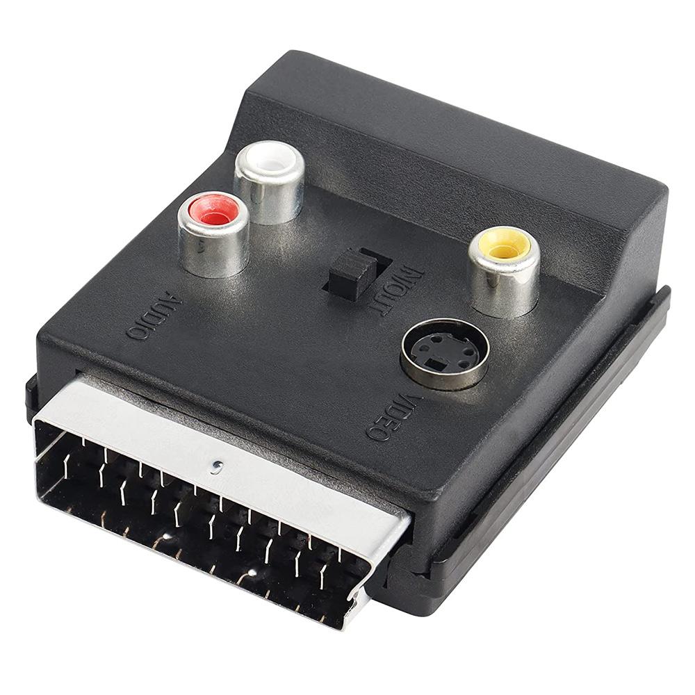 JUNSUNMAY 21 Pin Scart Male to Female S-Video 3 RCA Adapter Switchable In Out Audio Converter As Shown A
JUNSUNMAY 21 Pin Scart Male to Female S-Video 3 RCA Adapter Switchable In Out Audio Converter As Shown A