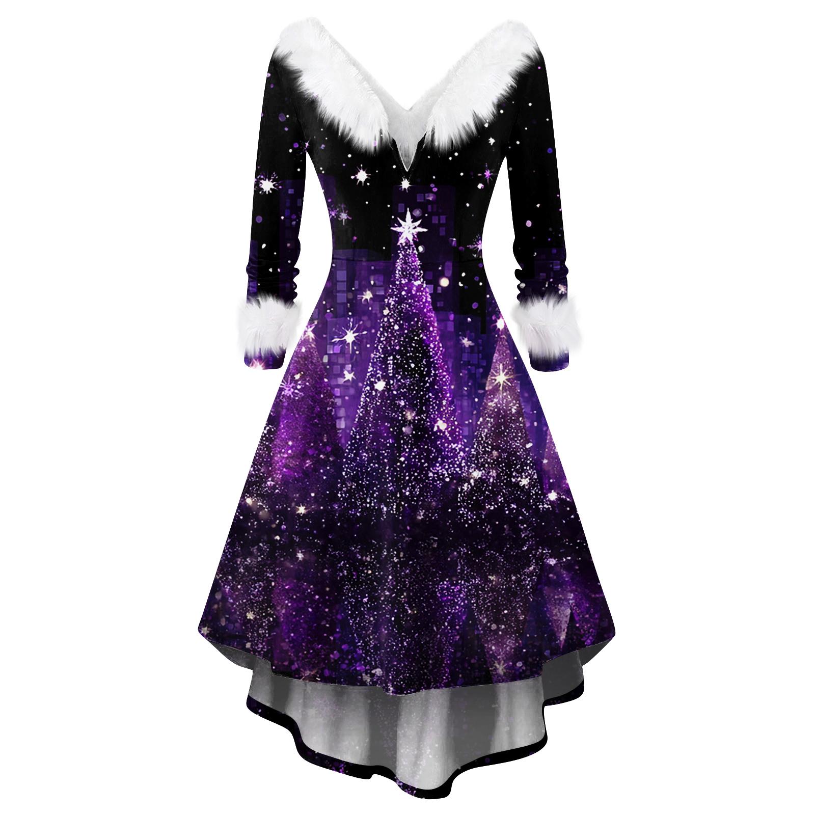 Жіноча модна повсякденна приталена сукня з різдвяним принтом для вечірки з довгим рукавом XXL фіолетовий
Жіноча модна повсякденна приталена сукня з різдвяним принтом для вечірки з довгим рукавом XXL фіолетовий