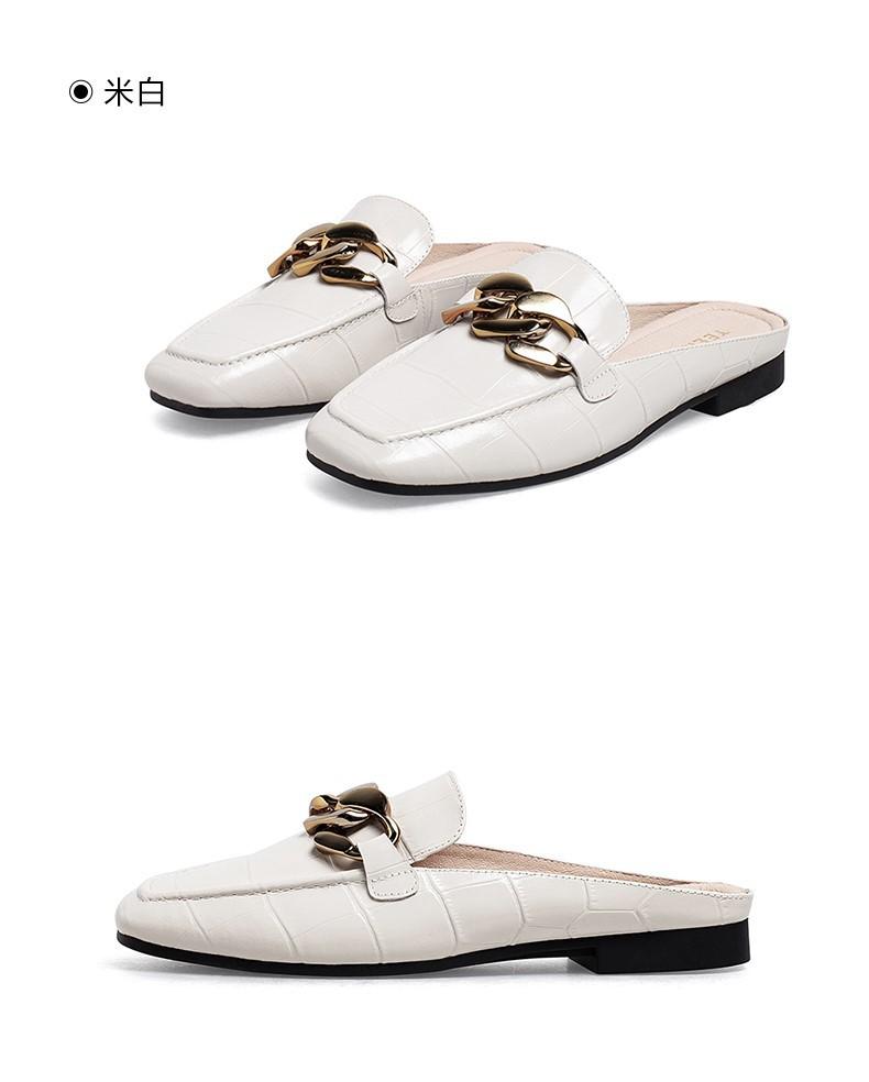 Leather Muller shoes slippers women ins wear 2025 new British style small leather shoes low heel fashion shoes versatile 41
Leather Muller shoes slippers women ins wear 2025 new British style small leather shoes low heel fashion shoes versatile 41