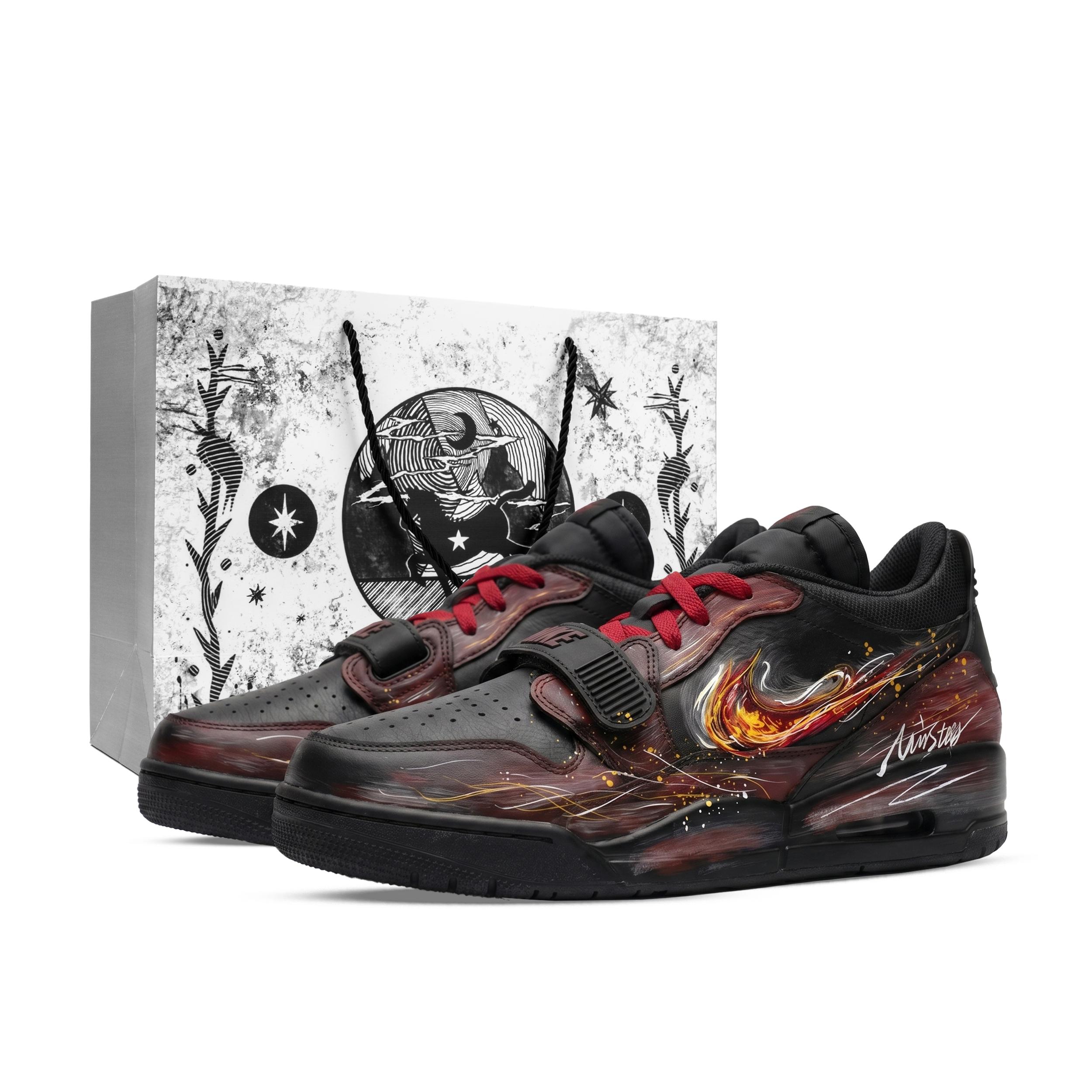 Jordan Air Jordan Legacy Fiery, Monster Lab Low top Vintage Basketball Shoes Unisex Black Red Gold IQ9784-001(Team445-) 42.5
Jordan Air Jordan Legacy Fiery, Monster Lab Low top Vintage Basketball Shoes Unisex Black Red Gold IQ9784-001(Team445-) 42.5