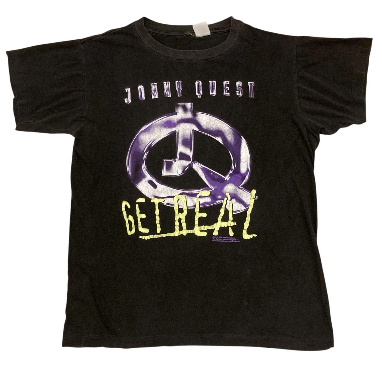 Vintage 90s Jonny Quest Get Real 1996 Graphic T-shirt Large Single Stitch XL
Vintage 90s Jonny Quest Get Real 1996 Graphic T-shirt Large Single Stitch XL