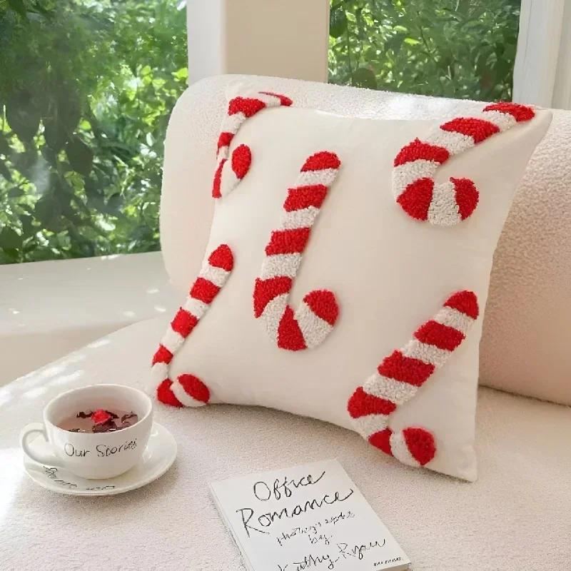 Christmas Pillowcase Christmas Hat Cane Pattern Hidden Zipper 3D Plush Pillowcase New Year s and Christmas Decoration 45x45cm
Christmas Pillowcase Christmas Hat Cane Pattern Hidden Zipper 3D Plush Pillowcase New Year s and Christmas Decoration 45x45cm