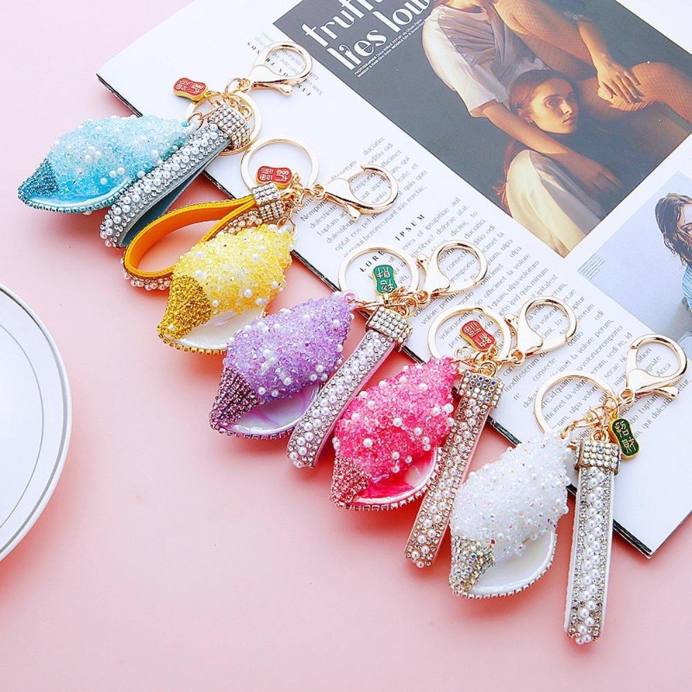 Backpack Decor Shell Conch Keychain Rhinestone Pearl Car Keyring Friendship Gift жовтий
Backpack Decor Shell Conch Keychain Rhinestone Pearl Car Keyring Friendship Gift жовтий