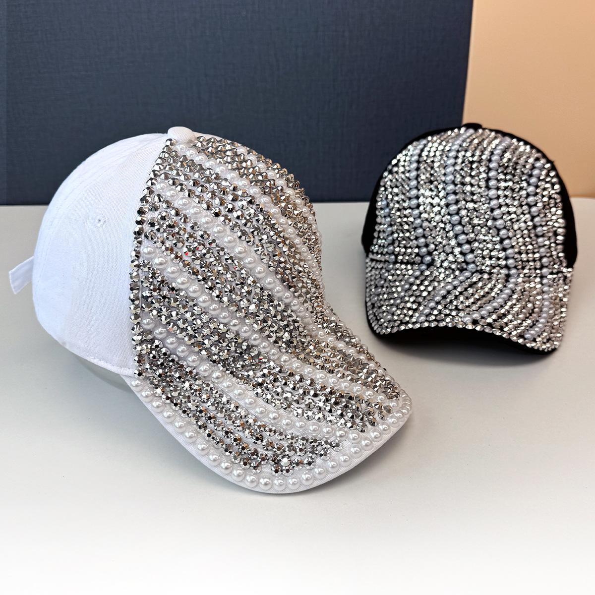 Heavy industry rhinestone hat peaked cap women s trend street spring and summer baseball cap peaked cap pearl fashion versatile hat Adjustable білий
Heavy industry rhinestone hat peaked cap women s trend street spring and summer baseball cap peaked cap pearl fashion versatile hat Adjustable білий
