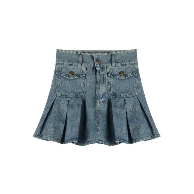 Retro Raw Edge Denim Short Sleeve Top & High Waist Skirt Set for Women XS (Recommended 35-40 kg)
Retro Raw Edge Denim Short Sleeve Top & High Waist Skirt Set for Women XS (Recommended 35-40 kg)