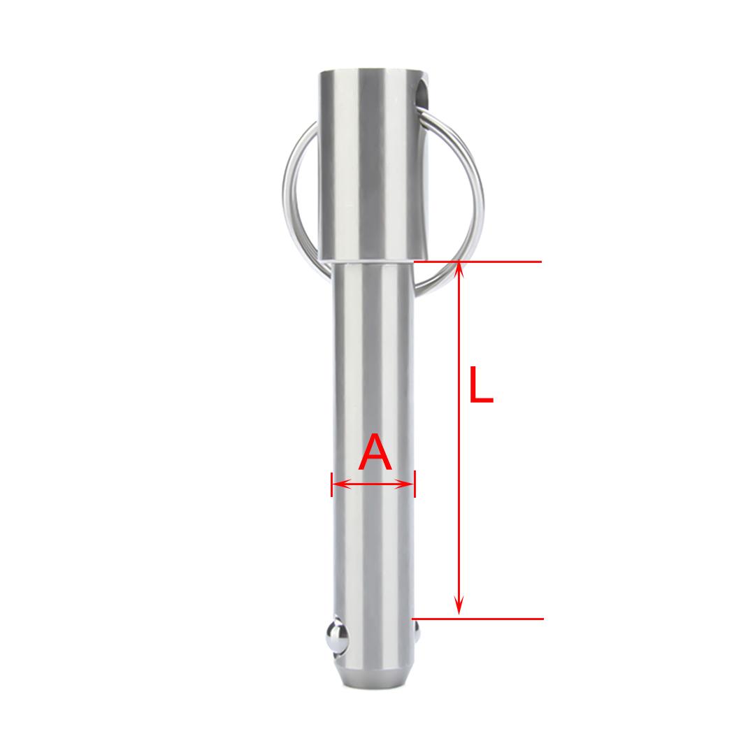 Dia 5~25mm Usable Length 10~100mm Spring Pins All Stainless Steel Pin Quick Release Pin Ball Lock Pins With Ring KST115.1-6-10
Dia 5~25mm Usable Length 10~100mm Spring Pins All Stainless Steel Pin Quick Release Pin Ball Lock Pins With Ring KST115.1-6-10
