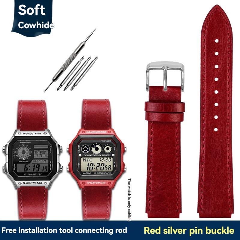 for Casio small square strap AE1200 AE-1300/F-108/W-216H/W-218/WS-1400 W-737H Hretro leather watch strap for men 18mm 18mm
for Casio small square strap AE1200 AE-1300/F-108/W-216H/W-218/WS-1400 W-737H Hretro leather watch strap for men 18mm 18mm