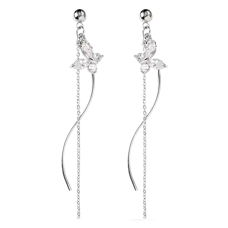 butterfly earrings chain earrings curvaceous zirconia stud ladies stainless silver butterfly accessories
butterfly earrings chain earrings curvaceous zirconia stud ladies stainless silver butterfly accessories