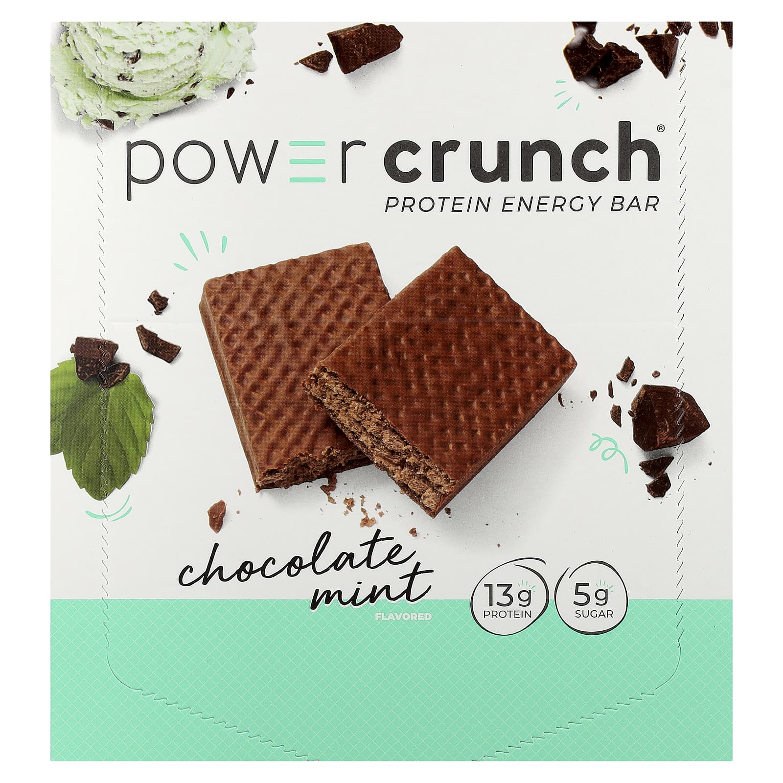 Power Crunch Protein Energy Bar, Chocolate Mint, 12 Bars, 40G (1.4Oz) Each
Power Crunch Protein Energy Bar, Chocolate Mint, 12 Bars, 40G (1.4Oz) Each