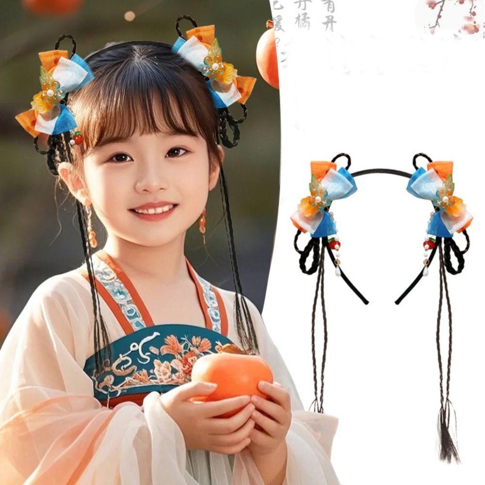 Цветочный китайский новогодний головной убор с кисточками Hanfu, палочки для волос, универсальный детский парик, повязка на голову, детская повязка Style 1
Цветочный китайский новогодний головной убор с кисточками Hanfu, палочки для волос, универсальный детский парик, повязка на голову, детская повязка Style 1