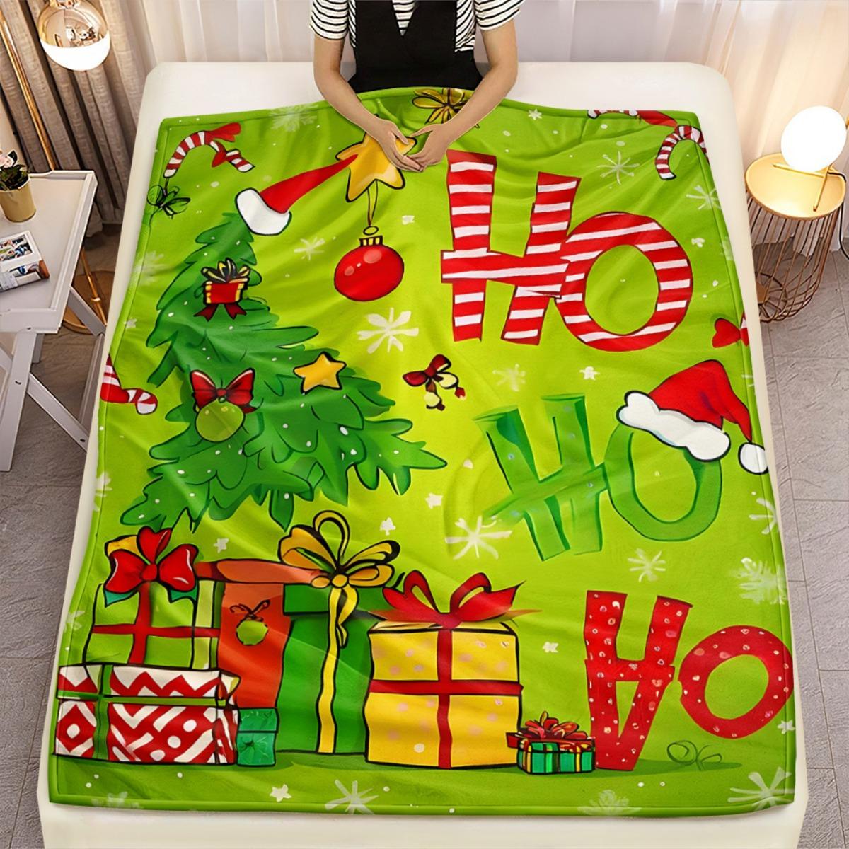 1pc Extra Large Christmas Ho Ho Ho Blanket - Soft Heavyweight Flannel Throw with Red & Green Holiday Design 70x100cm
1pc Extra Large Christmas Ho Ho Ho Blanket - Soft Heavyweight Flannel Throw with Red & Green Holiday Design 70x100cm