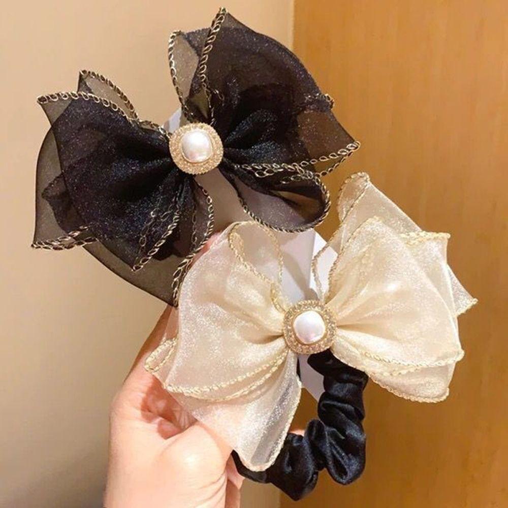 Fashion Design Mesh Pearls Rhinestones Women Hair Accessories Bow Hair Rope Korean Style Scrunchies
Fashion Design Mesh Pearls Rhinestones Women Hair Accessories Bow Hair Rope Korean Style Scrunchies