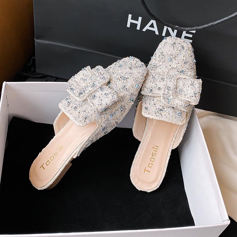 Baotou half slippers women s summer wear new bow rhinestone flat bottom sandals without heel lazy 33 абрикосовий
Baotou half slippers women s summer wear new bow rhinestone flat bottom sandals without heel lazy 33 абрикосовий