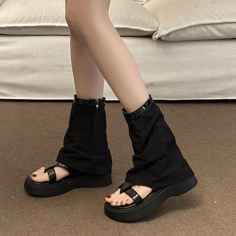 Spring and summer new sandals women s platform heightening trouser boots niche Roman shoes pinch feet retro cool boots short boots 35
Spring and summer new sandals women s platform heightening trouser boots niche Roman shoes pinch feet retro cool boots short boots 35