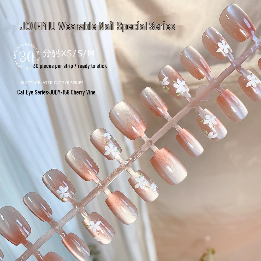 Cherry Vine 3D Cat Eye Nails - Semi-Finished, Removable 30-Piece Manicure Set 
Cherry Vine 3D Cat Eye Nails - Semi-Finished, Removable 30-Piece Manicure Set