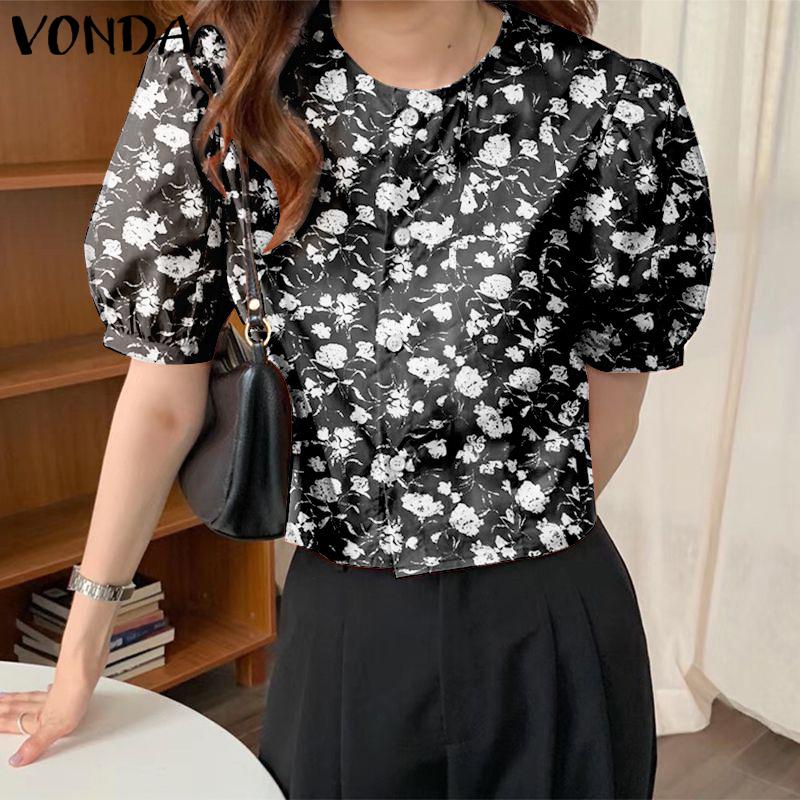 VONDA Женские топы с пышными рукавами и цветочным принтом 
VONDA Женские топы с пышными рукавами и цветочным принтом