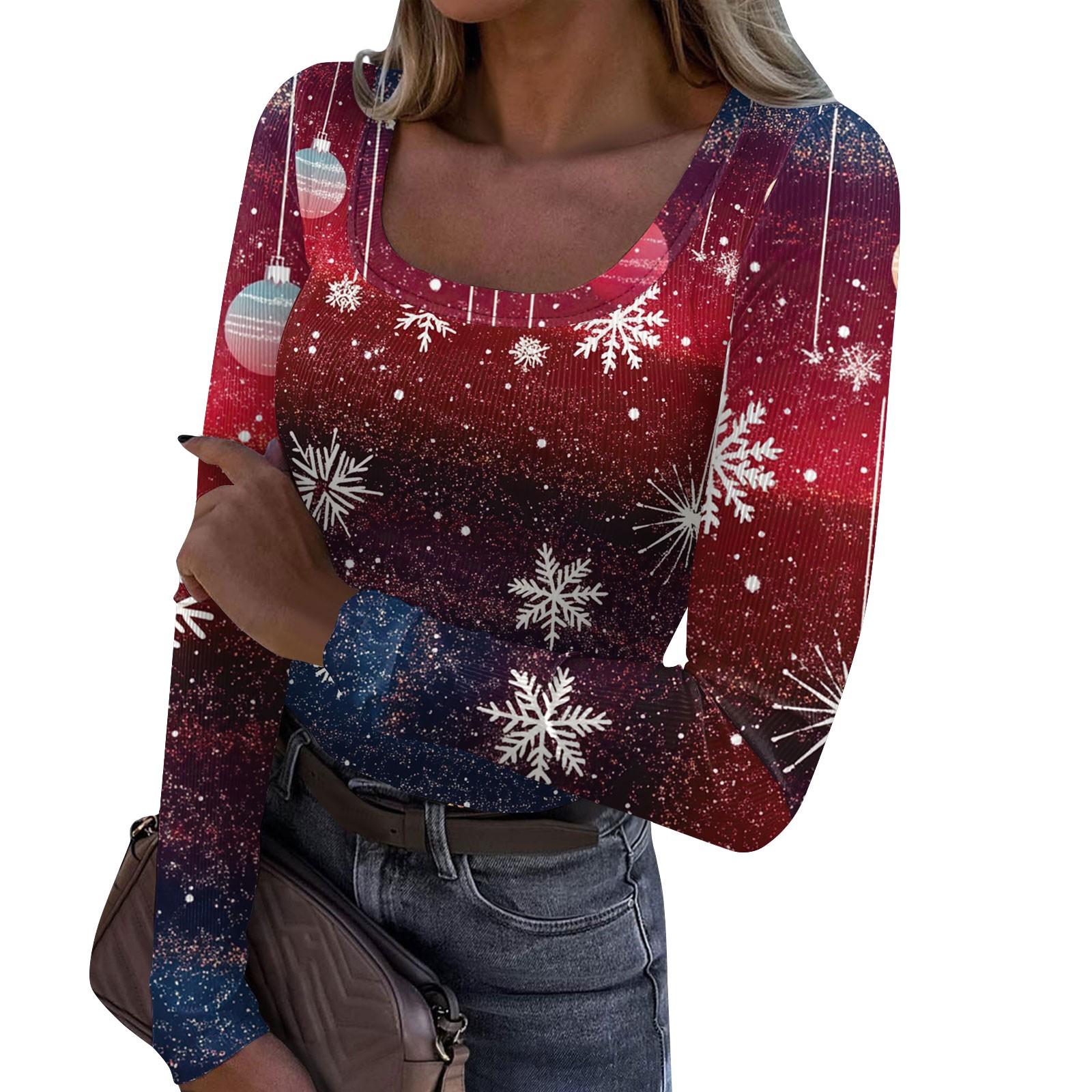 Женская модная футболка с тонким низом, рождественский принт, пуловер с U-образным вырезом и длинными рукавами S тёмно-синий
Женская модная футболка с тонким низом, рождественский принт, пуловер с U-образным вырезом и длинными рукавами S тёмно-синий