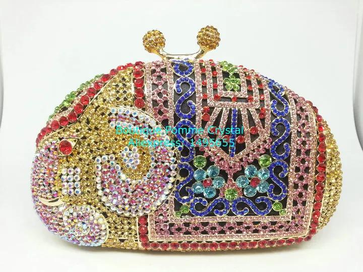 Boutique De FGG Multi Crystal Women Elephant Evening Purse Hardcase Minaudiere Handbag Bridal Clutch Wedding Party Diamond Bag Mini Clutch
Boutique De FGG Multi Crystal Women Elephant Evening Purse Hardcase Minaudiere Handbag Bridal Clutch Wedding Party Diamond Bag Mini Clutch