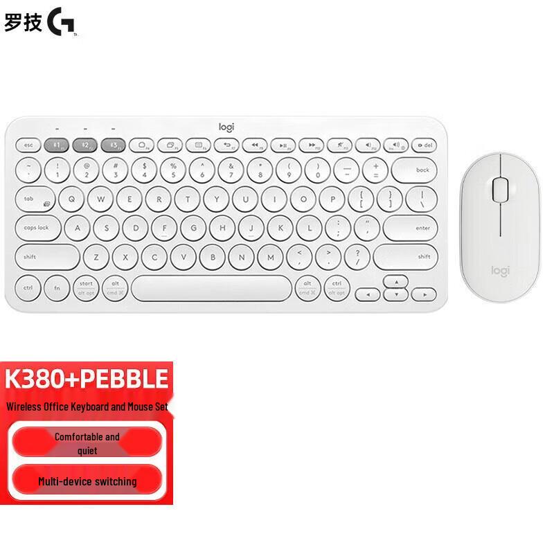 Logitech Pebble M350 & K380 Multi-Device Bluetooth Combo
Logitech Pebble M350 & K380 Multi-Device Bluetooth Combo