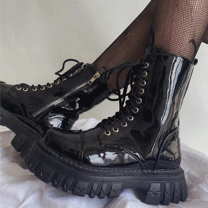 Short Shoes for Woman Combat Booties Punk Style Footwear Waterproof Women s Ankle Boots with Laces Lace-up Biker New Rock In Y2k 35
Short Shoes for Woman Combat Booties Punk Style Footwear Waterproof Women s Ankle Boots with Laces Lace-up Biker New Rock In Y2k 35