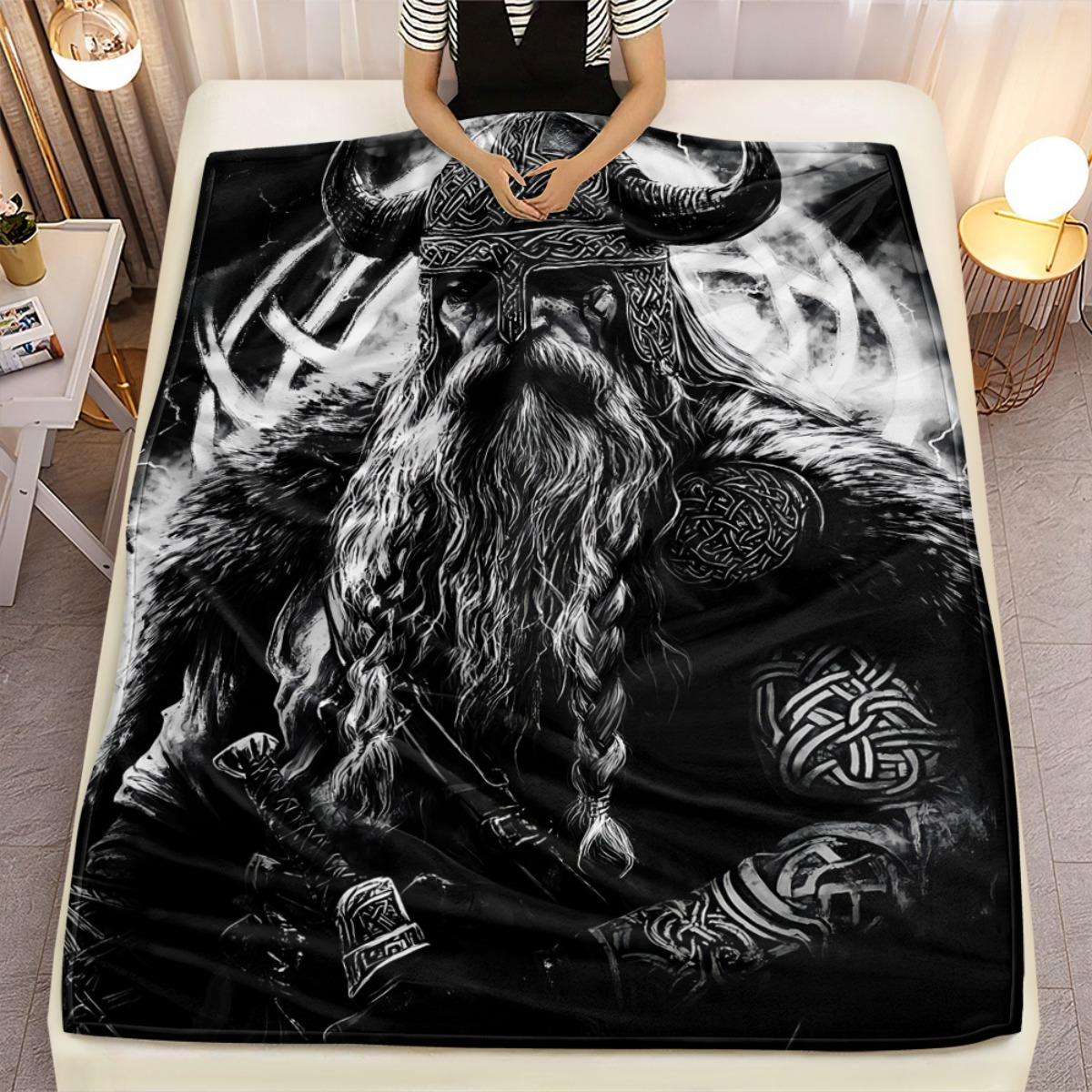 Viking Warrior Norse God Odin Flannel Blanket Nordic Mythology Black White Art Soft Throw Cover Men Gift 130x150cm
Viking Warrior Norse God Odin Flannel Blanket Nordic Mythology Black White Art Soft Throw Cover Men Gift 130x150cm