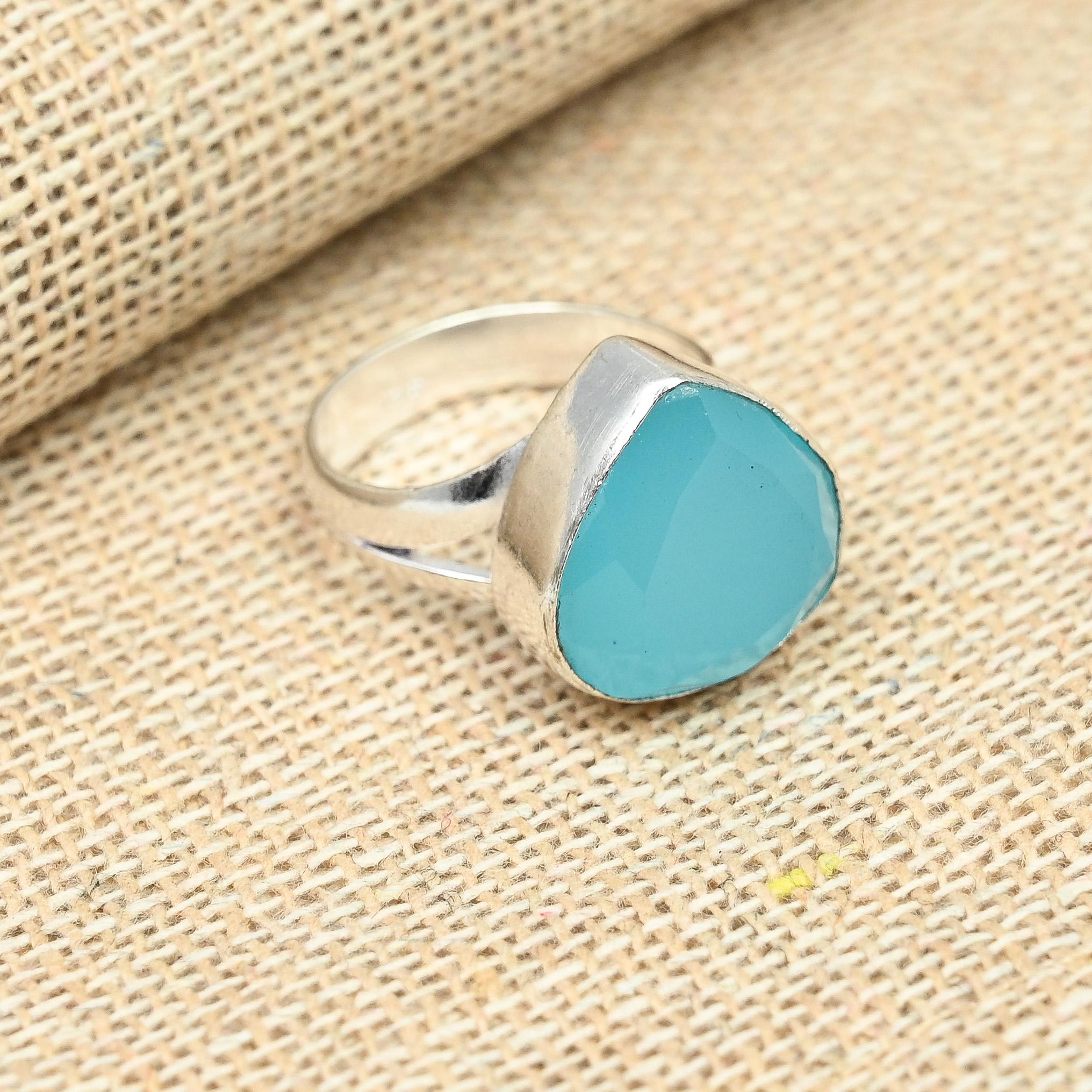 Аква-халцедон, красивый драгоценный камень, кольцо из стерлингового серебра 925 пробы, обещание для женщин, ювелирные изделия 9 синий
Аква-халцедон, красивый драгоценный камень, кольцо из стерлингового серебра 925 пробы, обещание для женщин, ювелирные изделия 9 синий