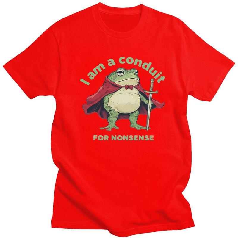 I Am A Conduit For Nonsense Funny Frog TShirt 100 Cotton Tee Tops Summer Round Neck Tshirts Casual Short Sleeve Clothes S
I Am A Conduit For Nonsense Funny Frog TShirt 100 Cotton Tee Tops Summer Round Neck Tshirts Casual Short Sleeve Clothes S