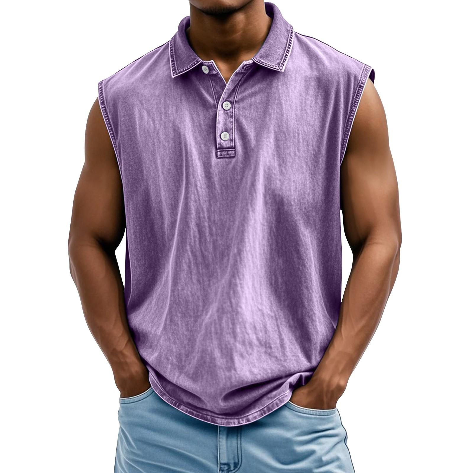 Men s Summer Solid Color Sports Buttons Lapel Vest Men s Sports Casual Vest L фіолетовий
Men s Summer Solid Color Sports Buttons Lapel Vest Men s Sports Casual Vest L фіолетовий