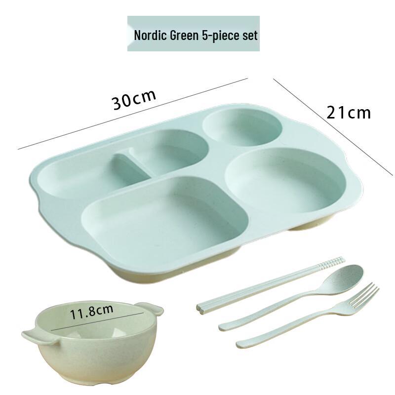Green Wheat Straw Kids Divided Plate Tableware Set
Green Wheat Straw Kids Divided Plate Tableware Set