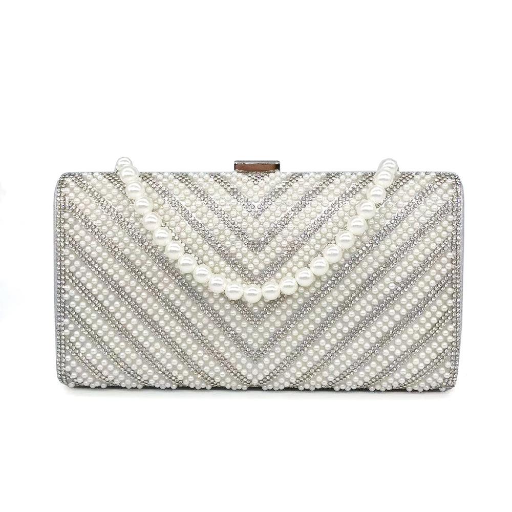 Pearl Dinner Bag V-shaped Diamond Wedding Banquet Flap Box Chain Bag Evening Dress Women серебряный
Pearl Dinner Bag V-shaped Diamond Wedding Banquet Flap Box Chain Bag Evening Dress Women серебряный