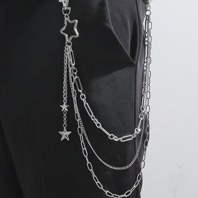 No European and American New Jewelry Personality Punk Trendy Metal Five-Pointed Star Phants Zipper Hip-hop Multi-Layer XINGX Skirts Decoration Silver
No European and American New Jewelry Personality Punk Trendy Metal Five-Pointed Star Phants Zipper Hip-hop Multi-Layer XINGX Skirts Decoration Silver