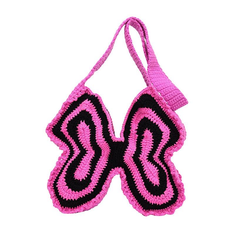 Handmade Crochet Butterfly Crossbody Bag Knitted Cartoon Shoulder Bag Contrast Color Design Trendy Women Y2k Style Soft Handbag 36x7x31cm фіолетовий
Handmade Crochet Butterfly Crossbody Bag Knitted Cartoon Shoulder Bag Contrast Color Design Trendy Women Y2k Style Soft Handbag 36x7x31cm фіолетовий